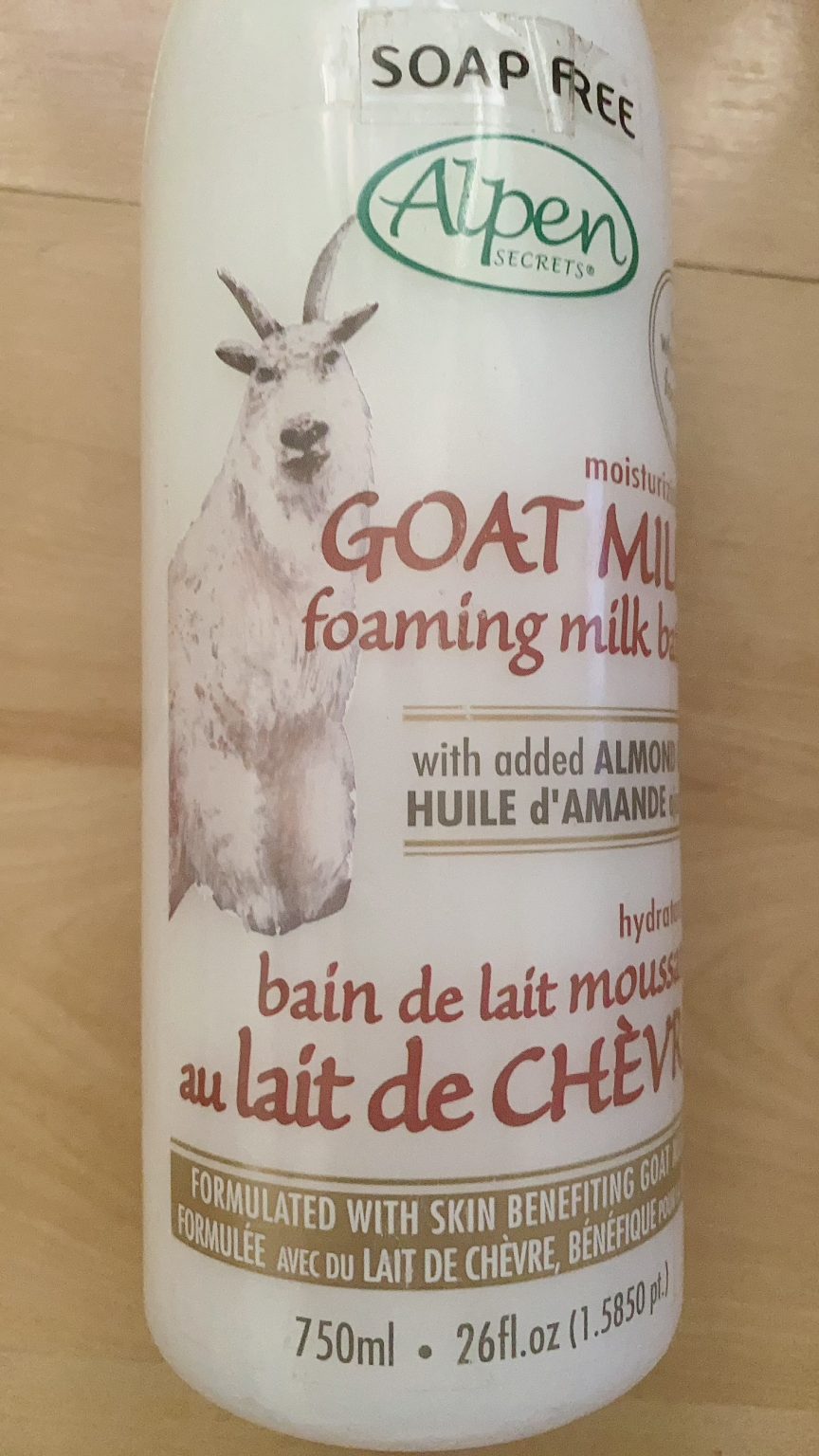 Alpen Secrets Goat Milk Foaming Bath 750ml New Whitening Formula Soap