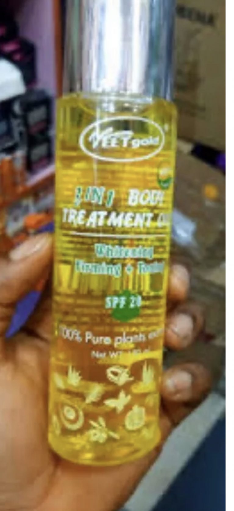 Veetgold 3in1 body treatment Oil Whitening + Firming + Toning SPF20