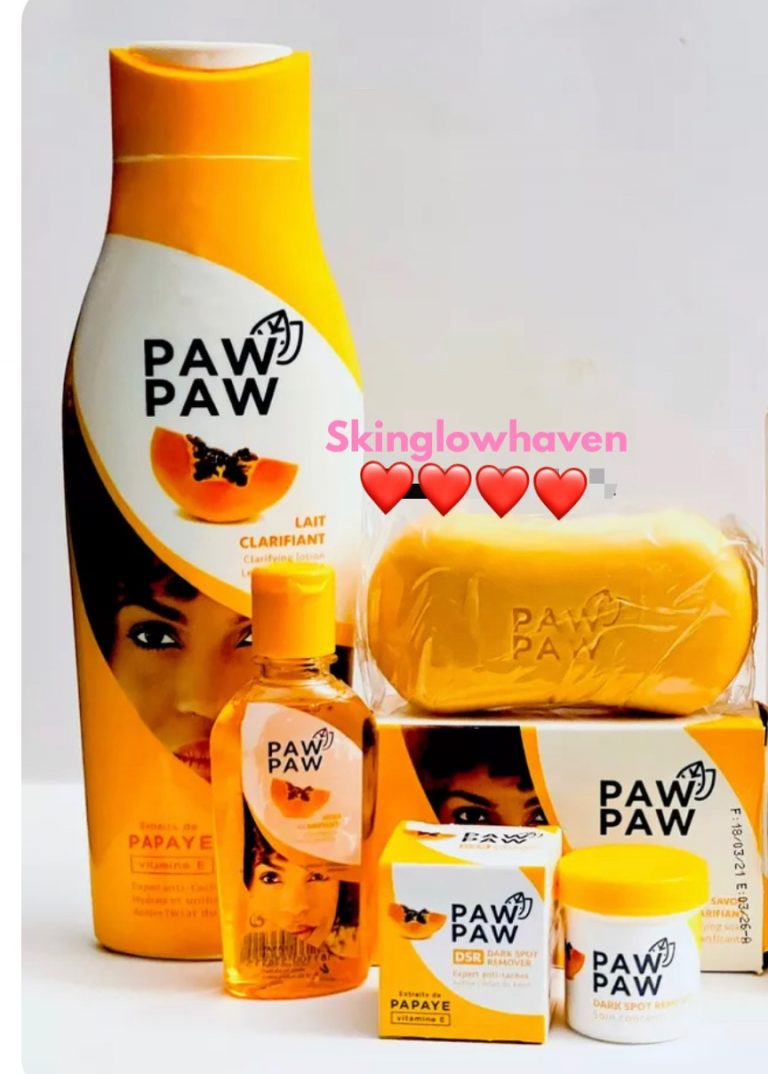 Paw paw Papaya Lotion 500ml+oil 60ml + Face cream 25ml + soap 4pcs Set