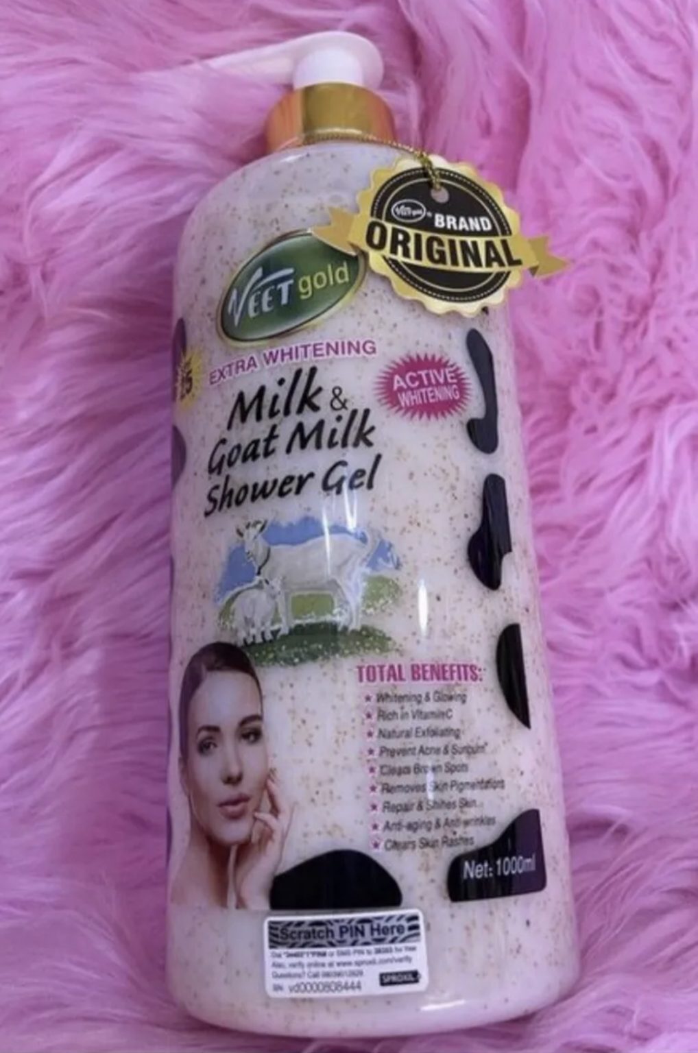 VEET GOLD Veetgold Milk & Goat Milk Shower Gel 1000ml Authentic Skin