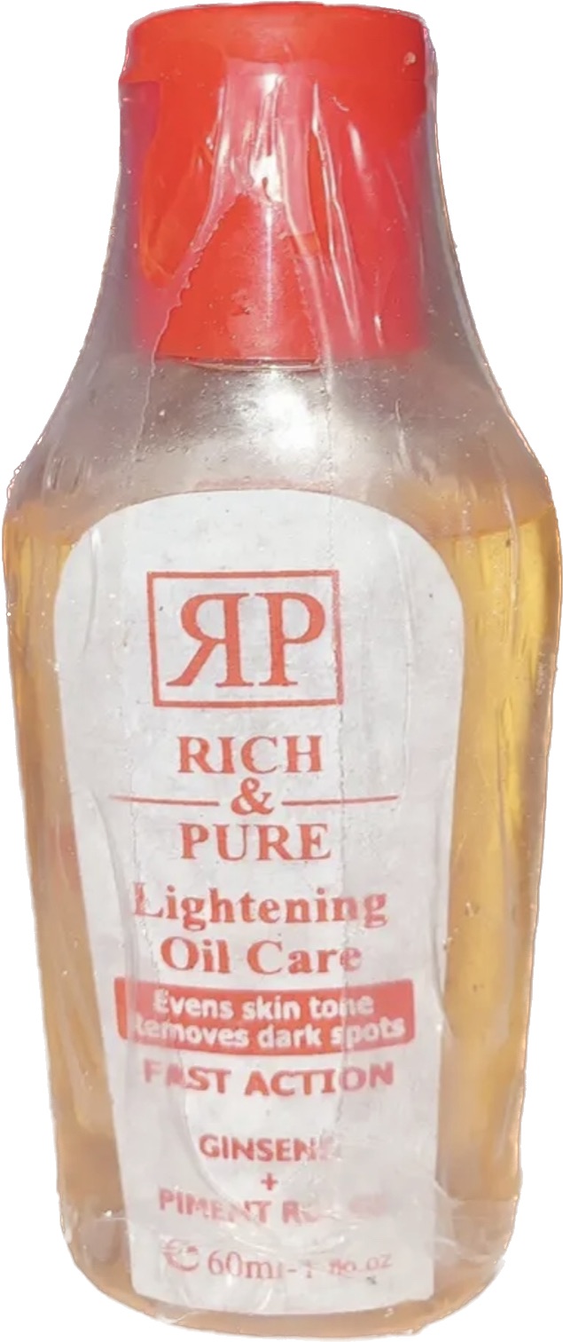 2x Rich Pure Lightening Oil Clears White Spots On Skin Dark Knuckles 