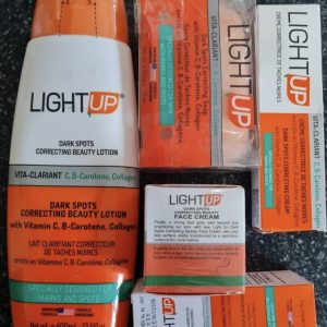 Light Up DSC Lightening Lotion 400ml +Soap+DSC+Serum +Tube