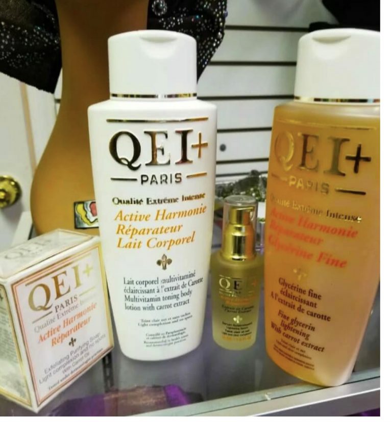 QEI+ Paris Brightening 500ml Lotion Set (Lotion,Oil,Soap, Cleanser) 100