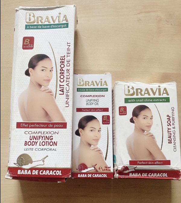 Bravia Body Lotion + Oil 70ml + Soap Enriched With Snail Extract